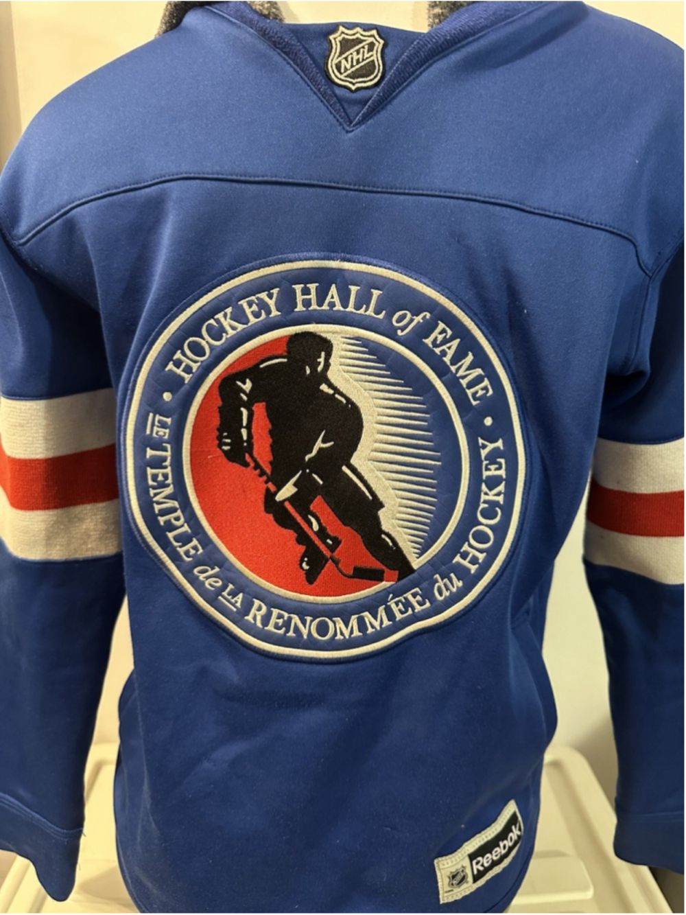 Reebok Face Off Collection Hockey Hall of Fame Youth Jersey Blue Size M 10/12